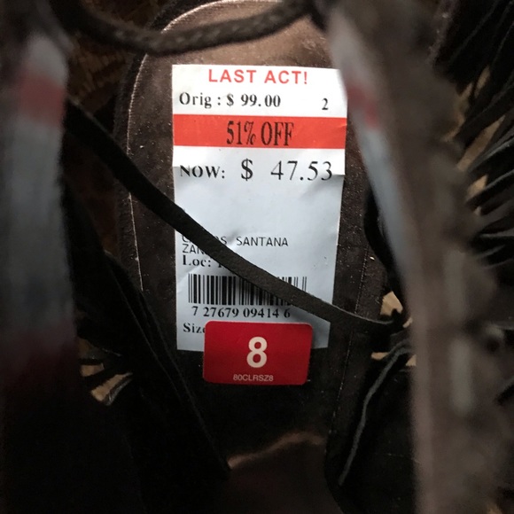 New Carlos Santana winter fringe sz 8 - Picture 3 of 7